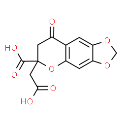 ChemSpider 2D Image | 6-(Carboxymethyl)-8-oxo-7,8-dihydro-6H-[1,3]dioxolo[4,5-g]chromene-6-carboxylic acid | C13H10O8