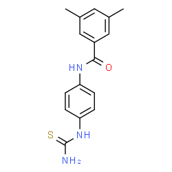 ChemSpider 2D Image | N-[4-(Carbamothioylamino)phenyl]-3,5-dimethylbenzamide | C16H17N3OS