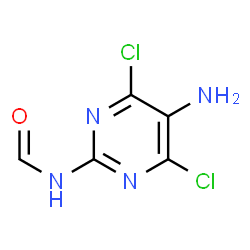 ChemSpider 2D Image | N-(5-Amino-4,6-dichloro-2-pyrimidinyl)formamide | C5H4Cl2N4O
