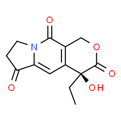 ChemSpider 2D Image | (4S)-4-Ethyl-4-hydroxy-7,8-dihydro-1H-pyrano[3,4-f]indolizine-3,6,10(4H)-trione | C13H13NO5