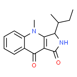 ChemSpider 2D Image | 3-sec-Butyl-4-methyl-2,3-dihydro-1H-pyrrolo[3,4-b]quinoline-1,9(4H)-dione | C16H18N2O2