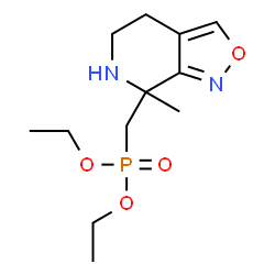 ChemSpider 2D Image | Diethyl [(7-methyl-4,5,6,7-tetrahydro[1,2]oxazolo[3,4-c]pyridin-7-yl)methyl]phosphonate | C12H21N2O4P