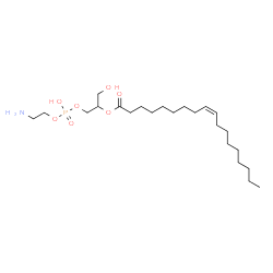 ChemSpider 2D Image | 1-{[(2-Aminoethoxy)(hydroxy)phosphoryl]oxy}-3-hydroxy-2-propanyl (9Z)-9-octadecenoate | C23H46NO7P