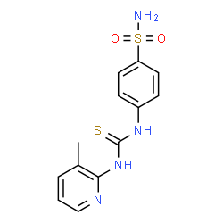 ChemSpider 2D Image | 4-{[(3-Methyl-2-pyridinyl)carbamothioyl]amino}benzenesulfonamide | C13H14N4O2S2