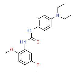 ChemSpider 2D Image | 1-[4-(Diethylamino)phenyl]-3-(2,5-dimethoxyphenyl)urea | C19H25N3O3