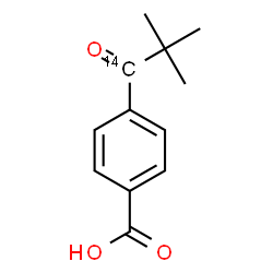 ChemSpider 2D Image | 4-[2,2-Dimethyl(1-~14~C)propanoyl]benzoic acid | C1114CH14O3