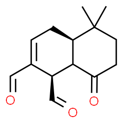 ChemSpider 2D Image | (1R,4aR)-5,5-Dimethyl-8-oxo-1,4,4a,5,6,7,8,8a-octahydro-1,2-naphthalenedicarbaldehyde | C14H18O3