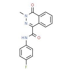 ChemSpider 2D Image | N-(4-Fluorophenyl)-3-methyl-4-oxo-3,4-dihydro-1-phthalazinecarboxamide | C16H12FN3O2