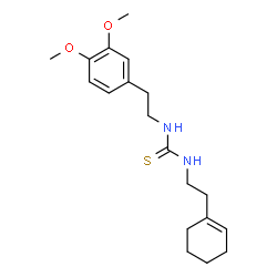 ChemSpider 2D Image | 1-[2-(1-Cyclohexen-1-yl)ethyl]-3-[2-(3,4-dimethoxyphenyl)ethyl]thiourea | C19H28N2O2S
