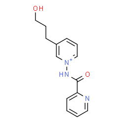 ChemSpider 2D Image | 3-(3-Hydroxypropyl)-1-[(2-pyridinylcarbonyl)amino]pyridinium | C14H16N3O2