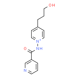 ChemSpider 2D Image | 4-(3-Hydroxypropyl)-1-[(3-pyridinylcarbonyl)amino]pyridinium | C14H16N3O2