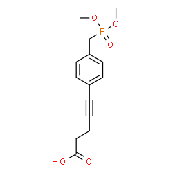 ChemSpider 2D Image | 5-{4-[(Dimethoxyphosphoryl)methyl]phenyl}-4-pentynoic acid | C14H17O5P