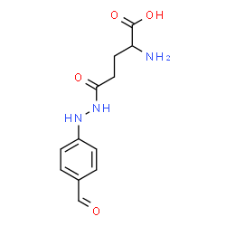 ChemSpider 2D Image | 2-Amino-5-[2-(4-formylphenyl)hydrazino]-5-oxopentanoic acid | C12H15N3O4