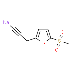 ChemSpider 2D Image | {3-[5-(Methylsulfonyl)-2-furyl]-1-propyn-1-yl}sodium | C8H7NaO3S