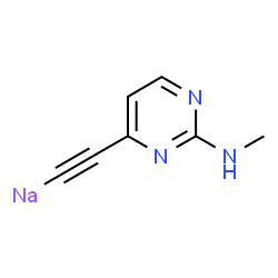 ChemSpider 2D Image | {[2-(Methylamino)-4-pyrimidinyl]ethynyl}sodium | C7H6N3Na