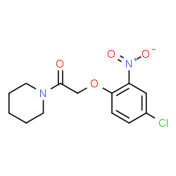 ChemSpider 2D Image | 2-(4-Chloro-2-nitrophenoxy)-1-(1-piperidinyl)ethanone | C13H15ClN2O4