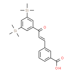 ChemSpider 2D Image | 3-{(1E)-3-[3,5-Bis(trimethylsilyl)phenyl]-3-oxo-1-propen-1-yl}benzoic acid | C22H28O3Si2