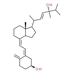 ChemSpider 2D Image | (3S,5Z,7Z,14xi,17xi,20xi,22E)-9,10-Secoergosta-5,7,10,22-tetraene-3,24-diol | C28H44O2