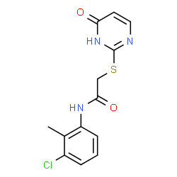 ChemSpider 2D Image | acetamide, N-(3-chloro-2-methylphenyl)-2-[(4-hydroxy-2-pyrimidinyl)thio]- | C13H12ClN3O2S