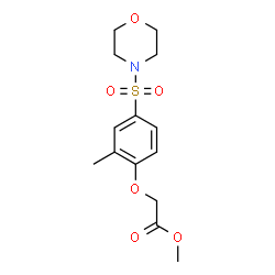 ChemSpider 2D Image | Methyl [2-methyl-4-(4-morpholinylsulfonyl)phenoxy]acetate | C14H19NO6S