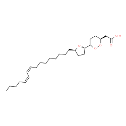 ChemSpider 2D Image | [(3S,6S)-6-{(2S,5R)-5-[(9Z,11Z)-9,11-Hexadecadien-1-yl]tetrahydro-2-furanyl}-1,2-dioxan-3-yl]acetic acid | C26H44O5