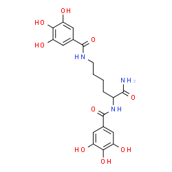 ChemSpider 2D Image | N~2~,N~6~-Bis(3,4,5-trihydroxybenzoyl)lysinamide | C20H23N3O9