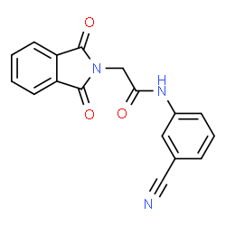 ChemSpider 2D Image | N-(3-Cyanophenyl)-2-(1,3-dioxo-1,3-dihydro-2H-isoindol-2-yl)acetamide | C17H11N3O3