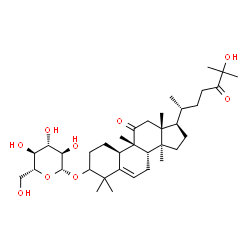ChemSpider 2D Image | (4R,9beta)-25-Hydroxy-9,10,14-trimethyl-11,24-dioxo-4,9-cyclo-9,10-secocholest-5-en-1-yl beta-D-glucopyranoside | C36H58O9