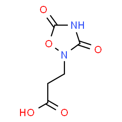 ChemSpider 2D Image | 3-(3,5-Dioxo-1,2,4-oxadiazolidin-2-yl)propanoic acid | C5H6N2O5