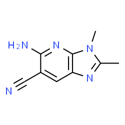 ChemSpider 2D Image | 5-Amino-2,3-dimethyl-3H-imidazo[4,5-b]pyridine-6-carbonitrile | C9H9N5