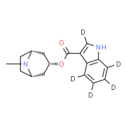 ChemSpider 2D Image | Tropisetron-d5 | C17H15D5N2O2
