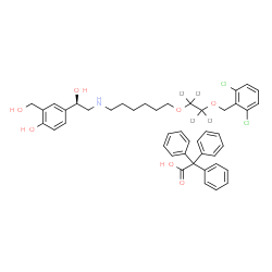 ChemSpider 2D Image | Vilanterol-d4 (triphenylacetate) | C44H45D4Cl2NO7