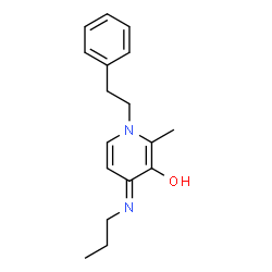 ChemSpider 2D Image | (4E)-2-Methyl-1-(2-phenylethyl)-4-(propylimino)-1,4-dihydro-3-pyridinol | C17H22N2O