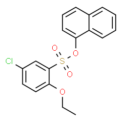 ChemSpider 2D Image | 1-Naphthyl 5-chloro-2-ethoxybenzenesulfonate | C18H15ClO4S