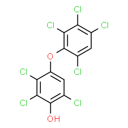 ChemSpider 2D Image | 2,3,6-Trichloro-4-(2,3,4,6-tetrachlorophenoxy)phenol | C12H3Cl7O2