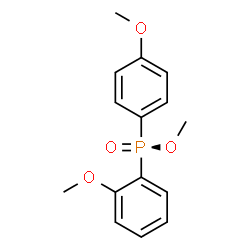 ChemSpider 2D Image | Methyl (S)-(2-methoxyphenyl)(4-methoxyphenyl)phosphinate | C15H17O4P