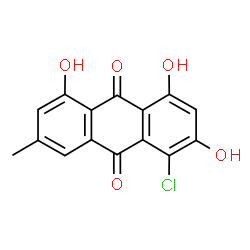 ChemSpider 2D Image | 1-Chloro-2,4,5-trihydroxy-7-methyl-9,10-anthraquinone | C15H9ClO5