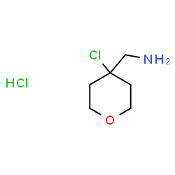 ChemSpider 2D Image | 1-(4-Chlorotetrahydro-2H-pyran-4-yl)methanamine hydrochloride (1:1) | C6H13Cl2NO