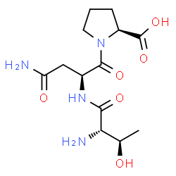 ChemSpider 2D Image | L-Threonyl-L-asparaginyl-L-proline | C13H22N4O6