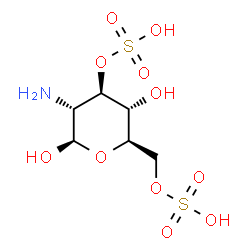 ChemSpider 2D Image | 2-Amino-2-deoxy-3,6-di-O-sulfo-beta-D-glucopyranose | C6H13NO11S2