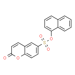 ChemSpider 2D Image | 1-Naphthyl 2-oxo-2H-chromene-6-sulfonate | C19H12O5S