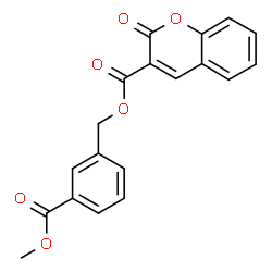 ChemSpider 2D Image | 3-(Methoxycarbonyl)benzyl 2-oxo-2H-chromene-3-carboxylate | C19H14O6