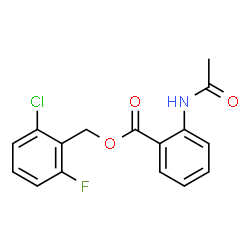 ChemSpider 2D Image | 2-Chloro-6-fluorobenzyl 2-acetamidobenzoate | C16H13ClFNO3