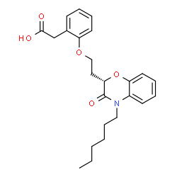 ChemSpider 2D Image | (2-{2-[(2S)-4-Hexyl-3-oxo-3,4-dihydro-2H-1,4-benzoxazin-2-yl]ethoxy}phenyl)acetic acid | C24H29NO5