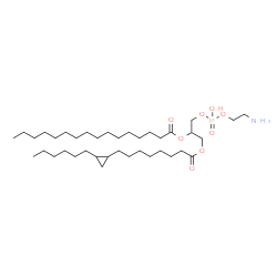 ChemSpider 2D Image | 17-Amino-1-(2-hexylcyclopropyl)-14-hydroxy-14-oxido-8-oxo-9,13,15-trioxa-14lambda~5~-phosphaheptadecan-11-yl palmitate | C38H74NO8P