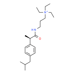 ChemSpider 2D Image | N,N,N-Triethyl-3-{[(2R)-2-(4-isobutylphenyl)propanoyl]amino}-1-propanaminium | C22H39N2O