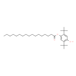 ChemSpider 2D Image | 4-Hydroxy-2,5-bis(2-methyl-2-propanyl)phenyl heptadecanoate | C31H54O3