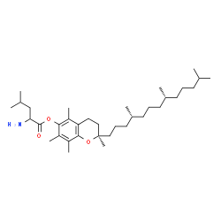 ChemSpider 2D Image | (2R)-2,5,7,8-Tetramethyl-2-[(4R,8R)-4,8,12-trimethyltridecyl]-3,4-dihydro-2H-chromen-6-yl leucinate | C35H61NO3