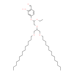 ChemSpider 2D Image | 4-(2-{[1,3-Bis(tetradecyloxy)-2-propanyl]oxy}-1-ethoxyethoxy)-2-hydroxybenzaldehyde | C42H76O7