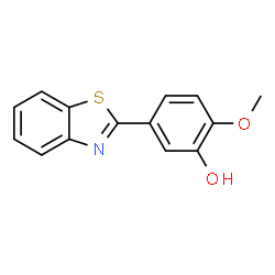 ChemSpider 2D Image | 5-Benzothiazol-2-yl-2-methoxy-phenol | C14H11NO2S